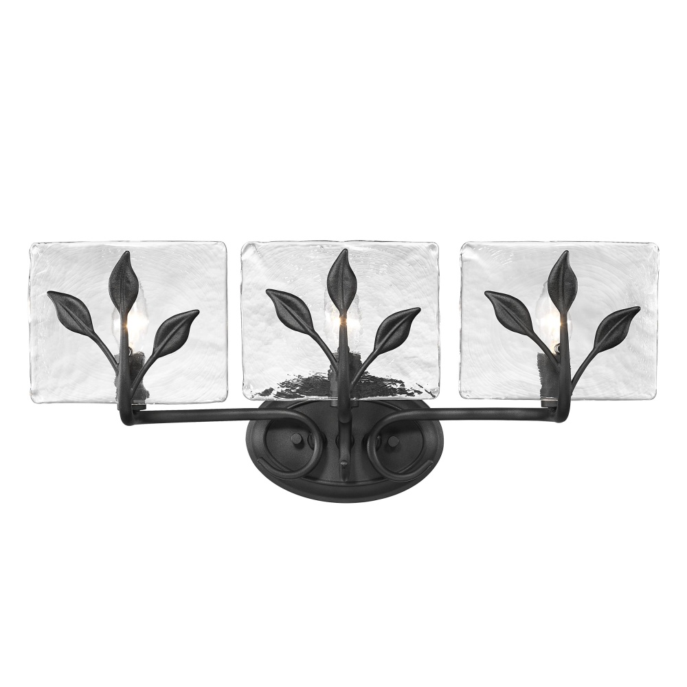 Golden Lighting Calla 3-light Vanity in Natural Black